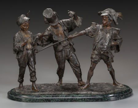 ITALIAN BRONZE GROUP OF THREE BOYS BY FRANCESCO (1 of 2)