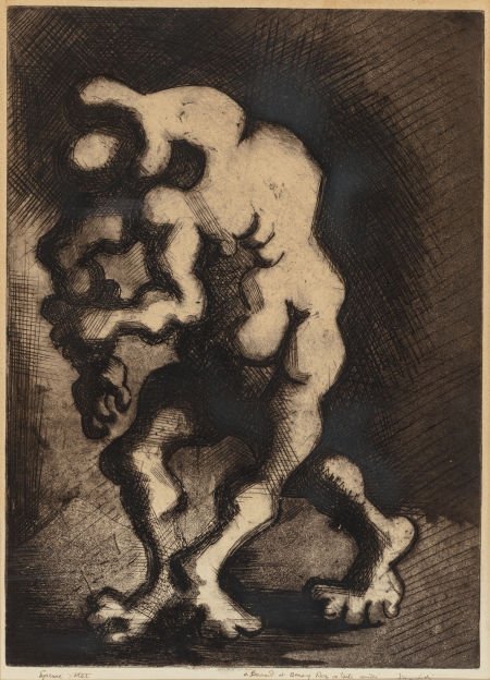 JACQUES LIPCHITZ (French, 1891-1973) Le Chemin d: JACQUES LIPCHITZ (French, 1891-1973)Le Chemin de l'Exile, 1945Etching and a