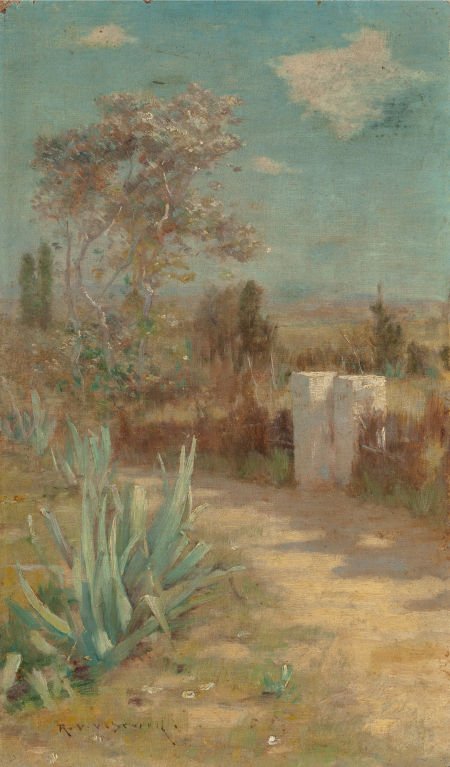 ROBERT VAN VORST SEWELL (American, 1860-1924) Pa: ROBERT VAN VORST SEWELL (American, 1860-1924)Path through a Desert Landscape