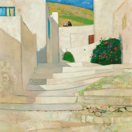REN GENIS (French, 1922-2004) Mediterranean Vil (1 of 2)