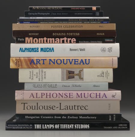 A COLLECTION OF SIXTEEN ART NOUVEAU REFERENCE BO: A COLLECTION OF SIXTEEN ART NOUVEAU REFERENCE BOOKS AND CATALOGUES, 20th century PROPER