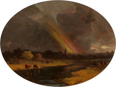 CONTINENTAL SCHOOL (19th Century) Cattle Waterin (1 of 2)