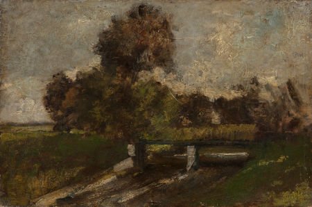 SION LONGLEY WENBAN (American, 1848-1897) Sluice: SION LONGLEY WENBAN (American, 1848-1897) Sluice, Munich Landscape, circa 1890