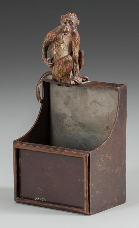 A FRANZ BERGMAN COLD PAINTED BRONZE MATCH HOLDER (1 of 2)