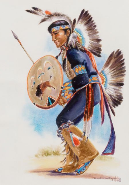 VERA DRYSDALE (American, 1923-1994) Shield Dance: VERA DRYSDALE (American, 1923-1994) Shield Dance, 1973 Watercolor on paper