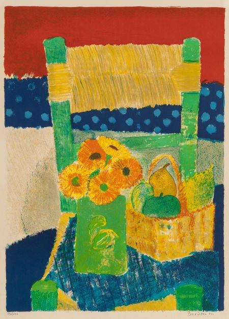 GUY BARDONE (French, b. 1927) Untitled, 1971 Lit: GUY BARDONE (French, b. 1927)Untitled, 1971Lithograph in colors26-1/4 x