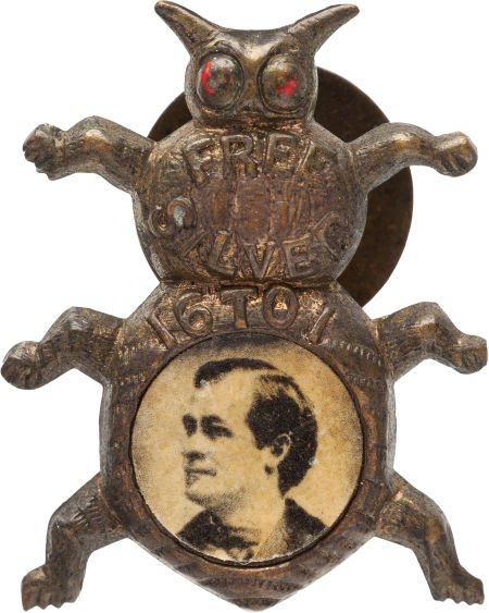 William Jennings Bryan: Silver Bug Portrait Stud (1 of 2)