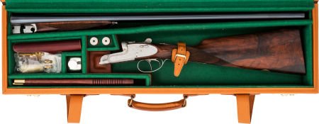 Cased 20 gauge Armas Garbi Model 100 Sidelock Ej: Cased 20 gauge Armas Garbi Model 100 Sidelock Ejector Double Barrel Shotgun. Serial no. 27