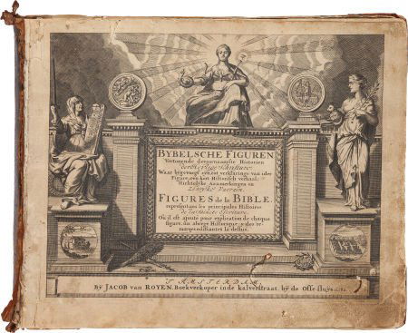 [Bible]. Petrus van der Borcht, illustrator. Byb: [Bible]. Petrus van der Borcht, illustrator. Bybelsche Figuren. Vertonede devoorna