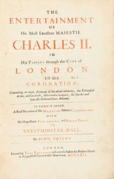John Ogilby. The Entertainment of His Most Excel (1 of 3)