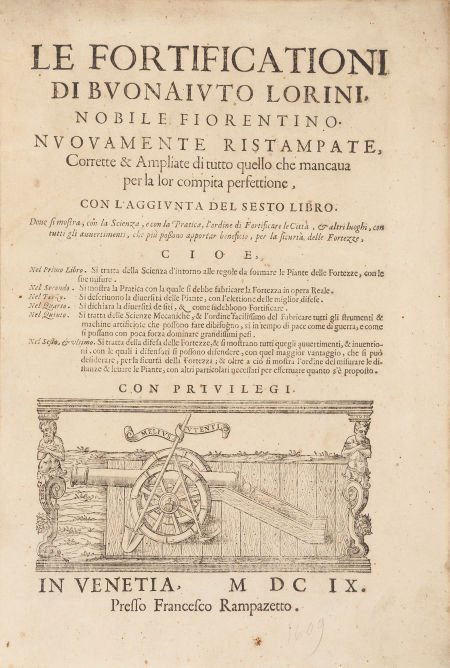 Buonaiuto Lorini. Le Fortificationi. Venice: Fra (1 of 3)