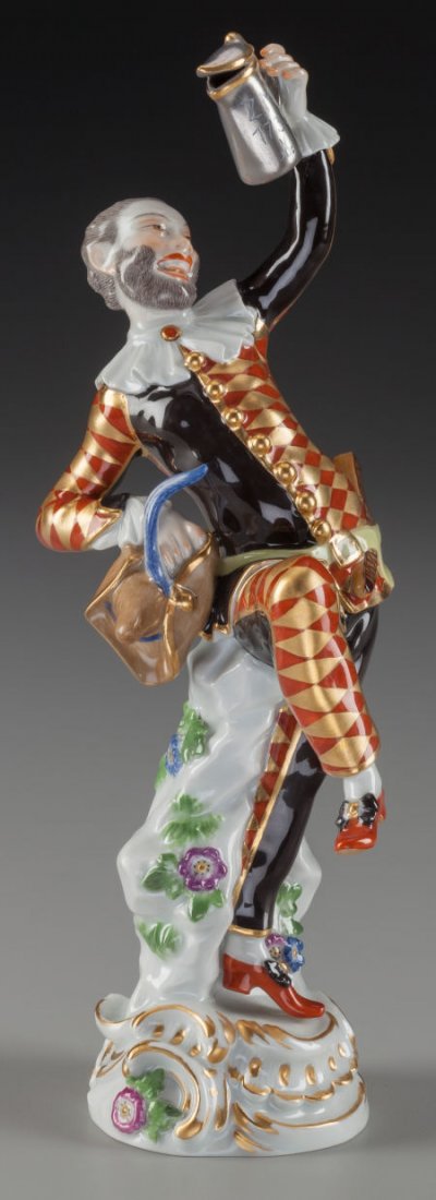 A Meissen Porcelain Harlequin Figure after JJ Ka (1 of 3)