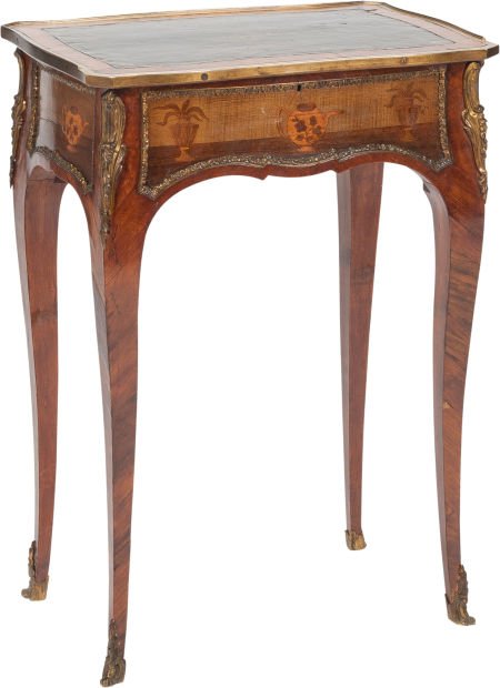 A Louis XV-Style Marquetry Inlaid Lift-Top Table (1 of 4)