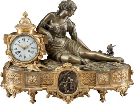 A Deniere French Gilt and Patinated Bronze Figur (1 of 3)