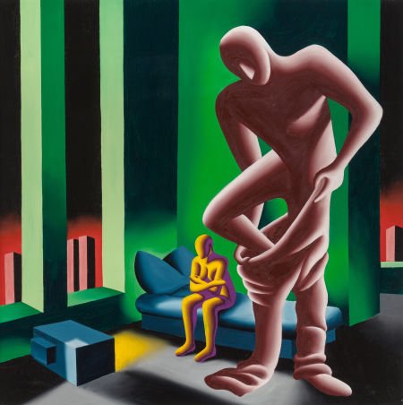 Mark Kostabi (American, b. 1960) MTV, 1988 Acryl (1 of 4)