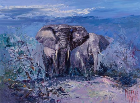 Mark King (American, b. 1931) Night Elephants, 1 (1 of 4)