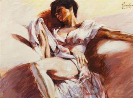 Aldo Luongo (American/Argentinean, b. 1941) Recl: Aldo Luongo (American/Argentinean, b. 1941)Reclining NudeOil on board34 x 44 in