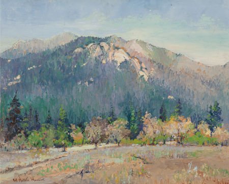 Nell Gertrude Walker Warner (American, 1891-1970: Nell Gertrude Walker Warner (American, 1891-1970)Mountain ViewOil on board11-3/