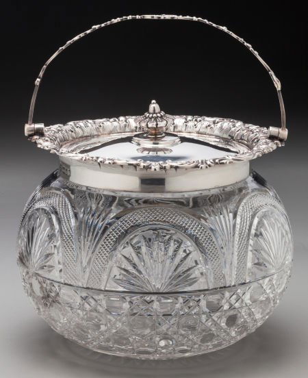 A Garrard & Co. Silver and Cut-Glass Biscuit Jar (1 of 1)