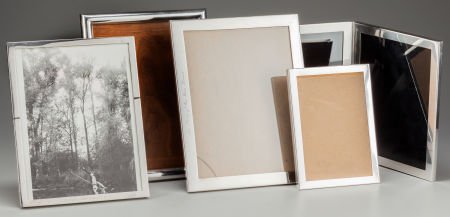 Five Tiffany and Garrard Silver Picture Frames, (1 of 2)