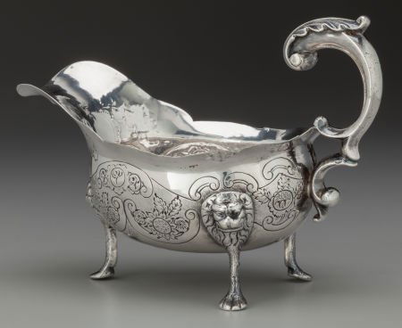 A George III Silver Sauceboat, London, England, (1 of 3)