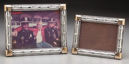 Two Gucci Silver and Silver Gilt Bamboo Frames, (1 of 3)
