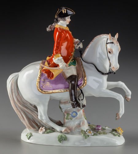 A Meissen Porcelain Horse and Rider after JJ Kan (1 of 3)