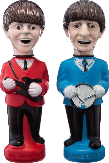 Beatles - Paul and Ringo Bubble Bath Dolls by Co: Beatles - Paul and Ringo Bubble Bath Dolls by Colgate-Palmolive (US, 1965). Part of Colga