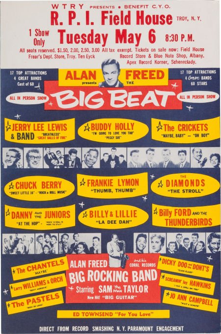 Buddy Holly/Jerry Lee Lewis/Alan Freed Troy, NY (1 of 2)