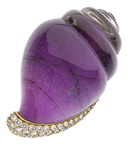 Diamond, Quartz, Gold Brooch, Vhernier  The broo (1 of 2)