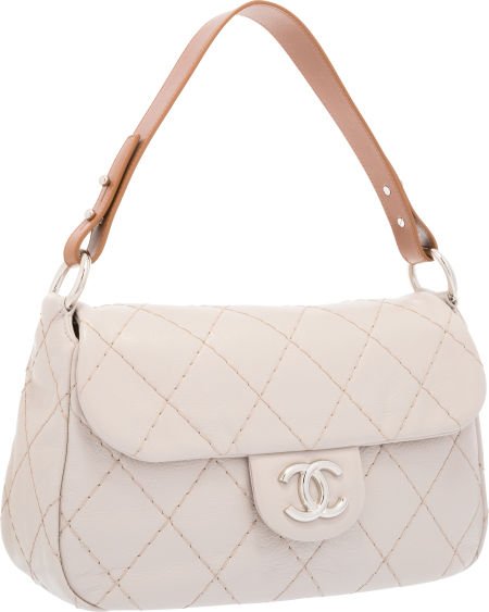 Chanel Beige Quilted Leather On The Road Flap Ba (1 of 4)