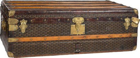 Goyard Brown Goyardine Canvas Steamer Trunk Good (1 of 4)
