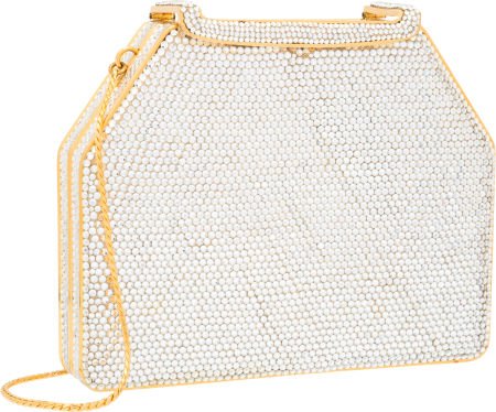 Judith Leiber Full Bead Silver Crystal Pentagona (1 of 4)