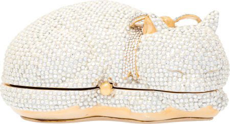 Judith Leiber Full Bead Silver Crystal & Glass P (1 of 4)