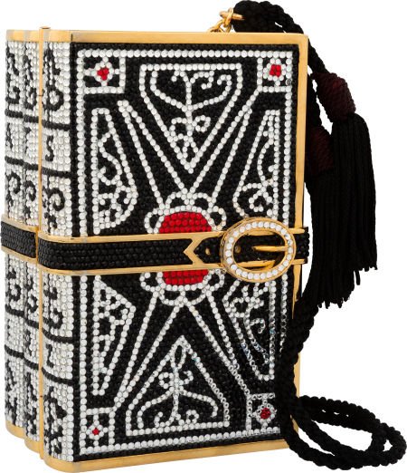 Judith Leiber Full Bead Red & Black Crystal Book (1 of 4)