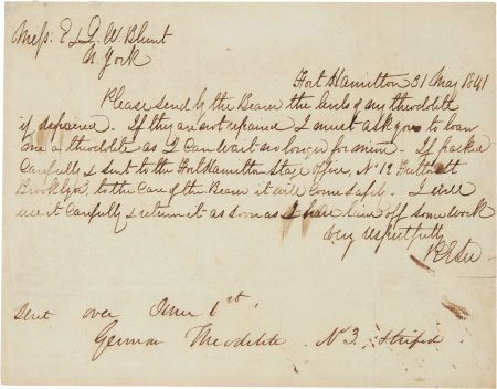 Robert E. Lee Autograph Letter Signed.  One page (1 of 2)