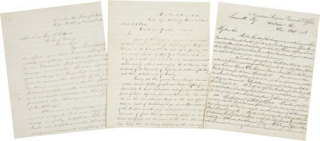 [John Taylor Wood]. Union Colonel Dr. Robert C.: [John Taylor Wood]. Union Colonel Dr. Robert C. Wood: Group of Three Letters with Medical Content.