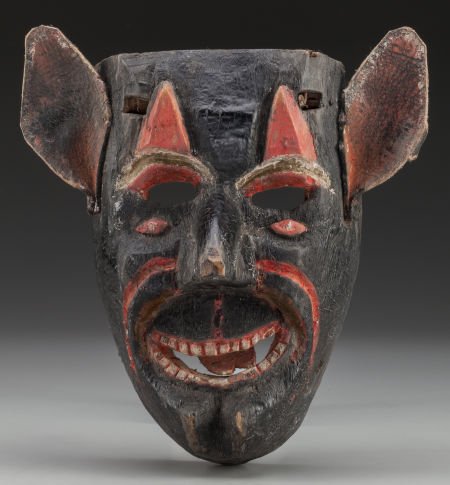 Devil (Diablo) Mask, Probably Mexican  20th c. (1 of 2)