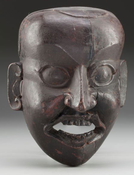 Mask, Bhutan   a male character, Lama (?), used (1 of 3)