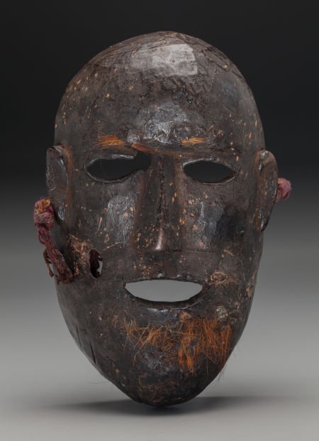Mask, Nepal   depicting a bearded man from the m (1 of 2)