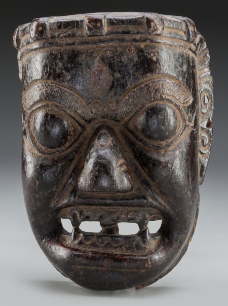 Mask, Northern Nepal Sherpa representing a M'G: Mask, Northern Nepal Sherpa representing a M'Gonpo (Sanskrit Mahakala) o