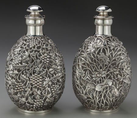 Two Yuan Shun Chinese Export Silver and Glass Ha (1 of 3)