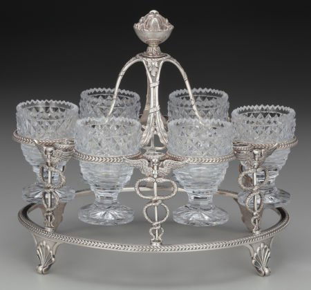 A George III Silver and Cut-Glass Caduceus Egg C (1 of 6)