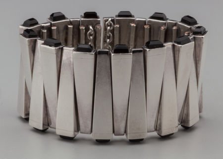 An Antonio Pineda Silver and Obsidian Matchstick (1 of 3)