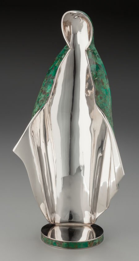 An Emilia Castillo Mexican Silver and Malachite : An Emilia Castillo Mexican Silver and Malachite Abstract Madonna <
