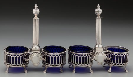 A Pair of Louis XV French Silver Double Salts wi (1 of 5)
