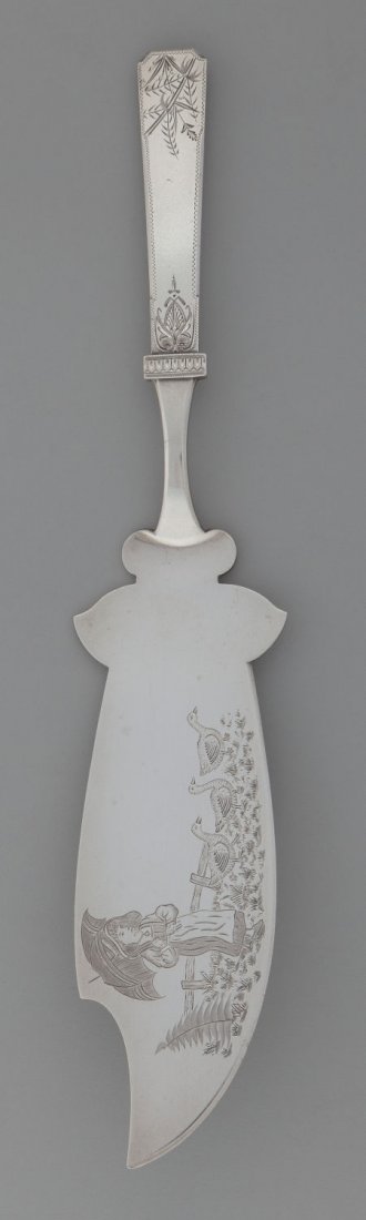 A Duhme & Co. Silver Fish Slice, Cincinnati, Ohi: A Duhme & Co. Silver Fish Slice, Cincinnati, Ohio, circa 1880Marks: STERLING, 925-