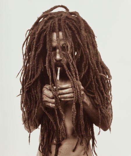 Donald Graham (American, 20th Century) Rastafari: Donald Graham (American, 20th Century) Rastafarian Lighting a Joint, Jamaica, 19