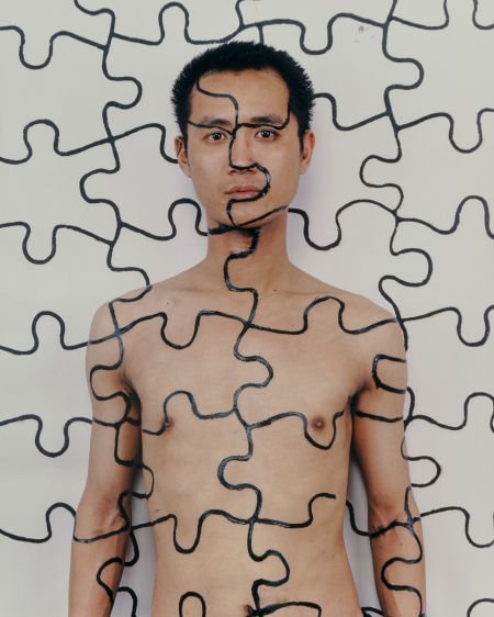 Qui Zhijie (Chinese, b. 1969) Tattoo Series No. (1 of 3)