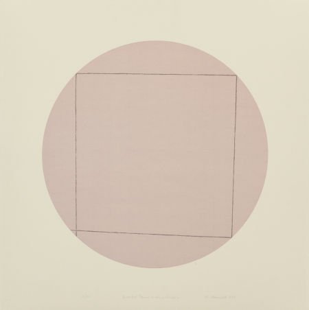 Robert Mangold (American, b. 1937) Distorted Squ: Robert Mangold (American, b. 1937)Distorted Square within a Circle 2, 1973S
